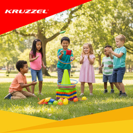 Kruzzel 3-in-1 Doelwerpspel - Sport- en Behendigheidsset voor Kinderen