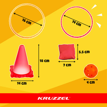 Kruzzel 3-in-1 Doelwerpspel - Sport- en Behendigheidsset voor Kinderen