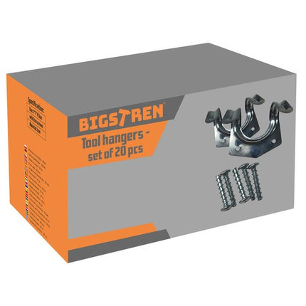 Bigstren Metalen Gereedschapshaken - 20 Stuks - 6,5 x 7 x 5,5 cm