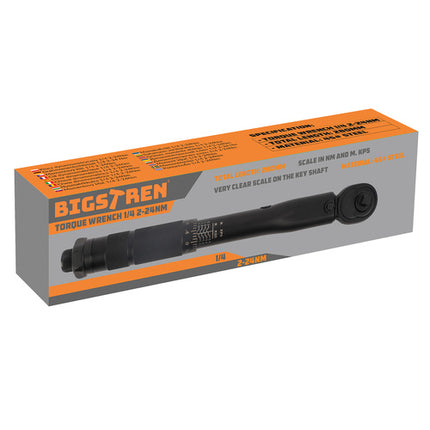 Bigstren Momentsleutel 1/4" - 2-24 Nm - Inclusief Kalibratiecertificaat