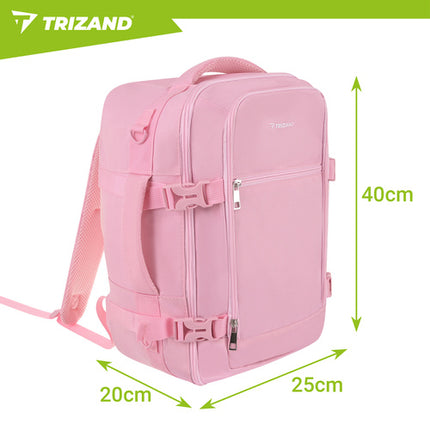 Trizand Reisrugzak 2-in-1 - 20L - Handbagage - 40 x 25 x 20 cm - Roze