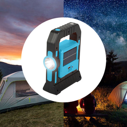 LED Solar Campinglamp 3-in-1 Met Powerbank - Blauw