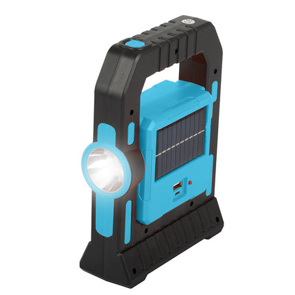 LED Solar Campinglamp 3-in-1 Met Powerbank - Blauw