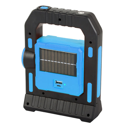 LED Solar Campinglamp 3-in-1 Met Powerbank - Blauw