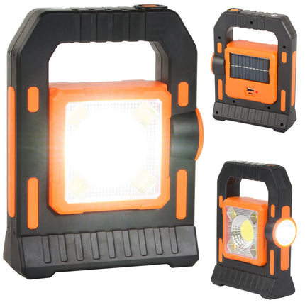 LED Solar Campinglamp 3-in-1 Met Powerbank - Oranje