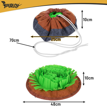 Purlov Snuffelmat voor Honden - 48 x 48 cm - Verstelbaar Educatief Speelgoed