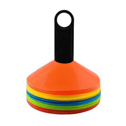Trizand Trainingskegels Set - 50 Stuks - Met Stand en Tas - 5 Kleuren
