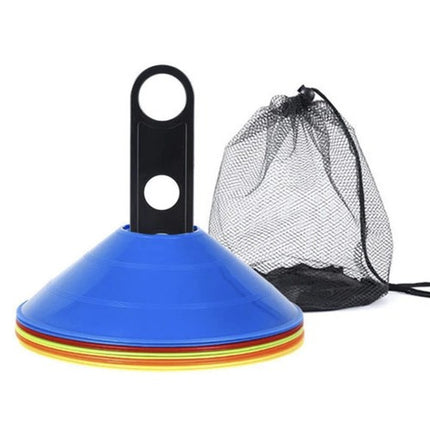 Trizand Trainingskegels Set - 50 Stuks - Met Stand en Tas - 5 Kleuren