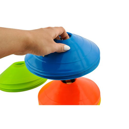 Trizand Trainingskegels Set - 50 Stuks - Met Stand en Tas - 5 Kleuren