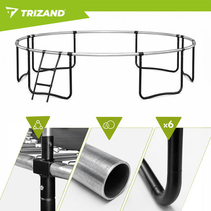 Trizand HQ Trampoline - 366 cm - Met Veiligheidsnet en Ladder