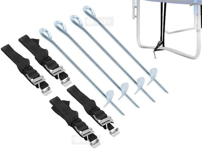 Gardlov Trampoline Ankers - Set van 4 - 30 cm - Universeel - RVS