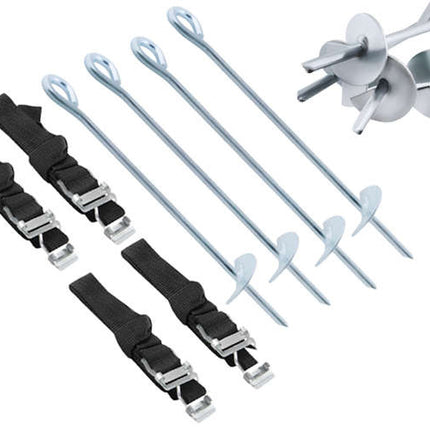 Gardlov Trampoline Ankers - Set van 4 - 30 cm - Universeel - RVS