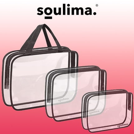 Soulima Transparante Cosmetische Tas - 3-in-1 Set - Waterdicht