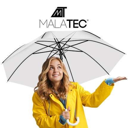 Malatec Transparante Paraplu - Automatisch - Wit - 93 cm