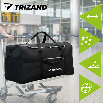 Trizand Reistas - 180 Liter - XL Bagage - Waterdicht - Zwart