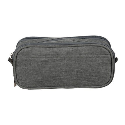 Maaleo Drie-Vaks Etui - 24 cm - Grijs - Ruime School etui