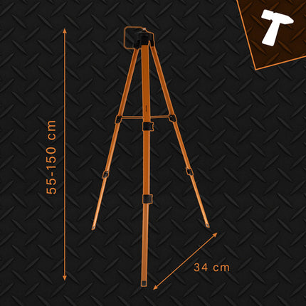 Bigstren 25964 Statief voor Kruislijnlaser - 150 cm - 5/8" Schroefdraad