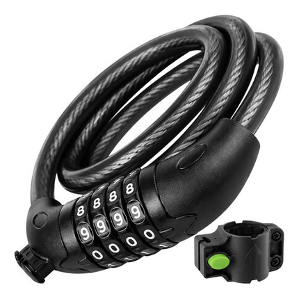 Trizand Fietsslot met Cijfercode - 120 cm - 13,5 mm - Zwart