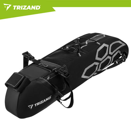 Trizand Zadeltas - 12 Liter - Waterdicht - Aerodynamisch - Zwart