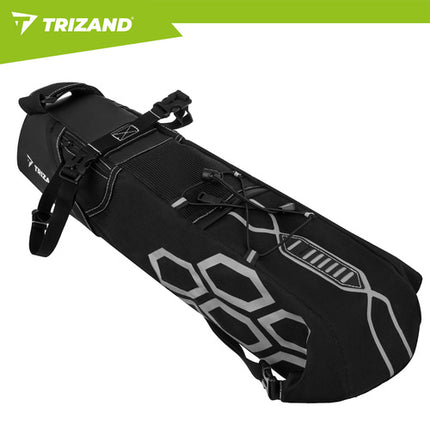 Trizand Zadeltas - 12 Liter - Waterdicht - Aerodynamisch - Zwart