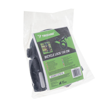 Trizand Fietsslot - 150 cm - 12 mm Stalen Kabel - Met Sleutel