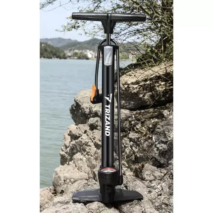 Trizand Vloerpomp met Manometer - 16 Bar - Inclusief 3 Opzetstukken
