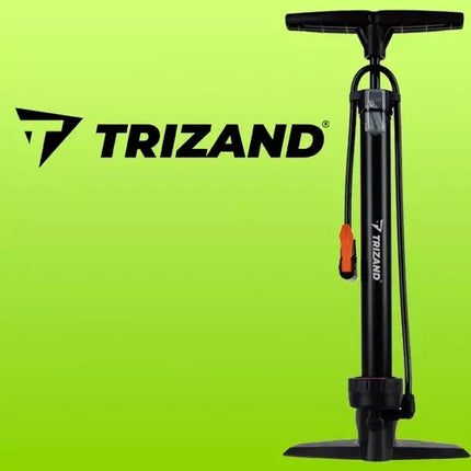 Trizand Vloerpomp met Manometer - 16 Bar - Inclusief 3 Opzetstukken