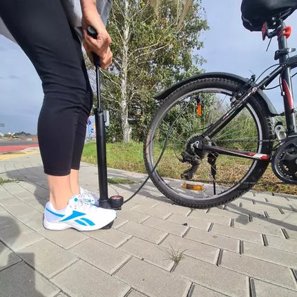 Trizand Vloerpomp met Manometer - 16 Bar - Inclusief 3 Opzetstukken