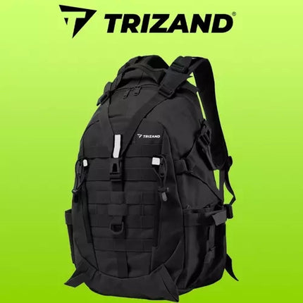Trizand Militaire Rugzak - 25 Liter - Zwart - 50 x 30 x 22 cm