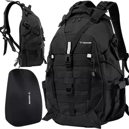 Trizand Militaire Rugzak - 25 Liter - Zwart - 50 x 30 x 22 cm