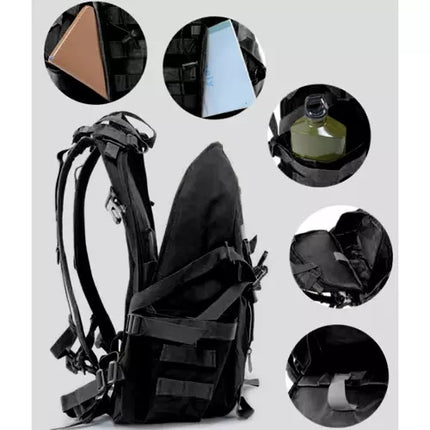 Trizand Militaire Rugzak - 25 Liter - Zwart - 50 x 30 x 22 cm