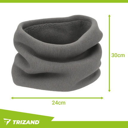 Trizand 20674 Nekwarmer - Sjaal - Universeel - Grijs - Winteraccessoire