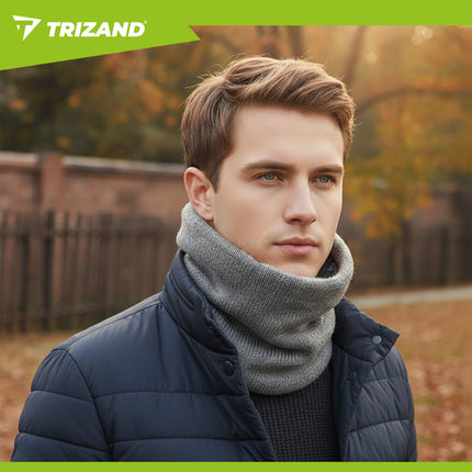 Trizand 20674 Nekwarmer - Sjaal - Universeel - Grijs - Winteraccessoire