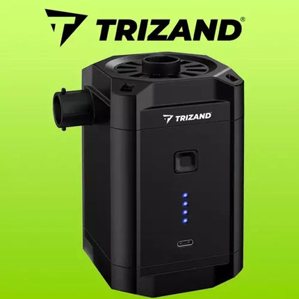 Trizand Accu Luchtpomp - Voor Matrassen, Boten en Zwembaden - 5200 mAh - Zwart