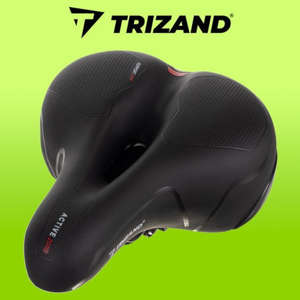 Trizand Comfortabel Fietszadel - Met Regenhoes & Ventilatie