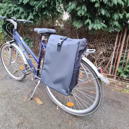 Trizand Bagagedrager Fietstas - 15 tot 20 Liter - Waterdicht - Zwart