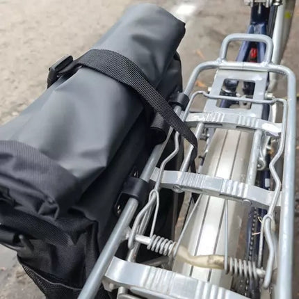 Trizand Bagagedrager Fietstas - 15 tot 20 Liter - Waterdicht - Zwart