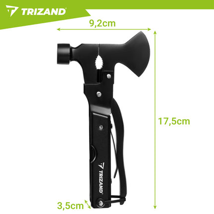 Trizand 17-in-1 Multi-Tool - Met Bijl en Hamer - Compact en Duurzaam