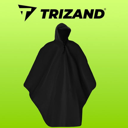 Trizand Fiets Regenponcho - Universele Maat - Met Vizier - Zwart