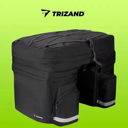Trizand Bagagedrager Fietstas - 60 Liter - Waterdicht - Zwart
