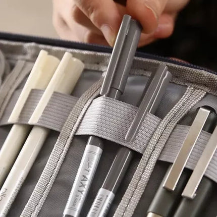 Trizand Kabel Organizer - Reis-etui voor Kabels en Opladers - Grijs