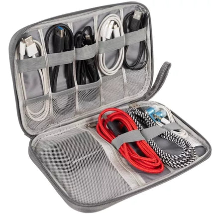 Trizand Kabel Organizer - Reis-etui voor Kabels en Opladers - Grijs