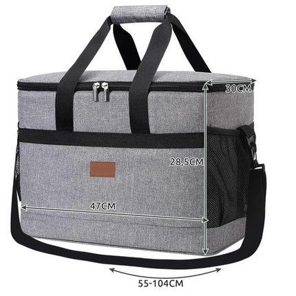 Trizand Thermotas Deluxe - 40 Liter - Inclusief Koelelementen - Grijs