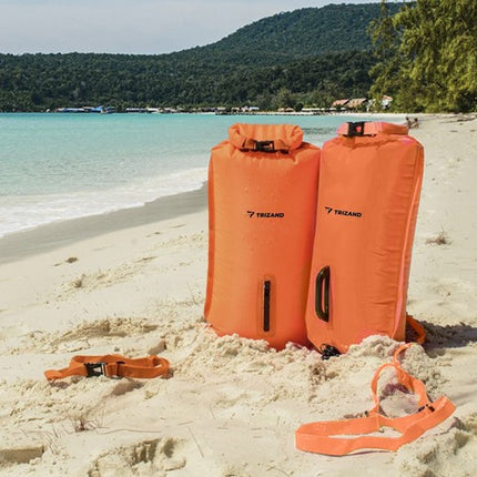 Trizand Zwemboei 2-in-1 - Veiligheidsboei met Dry Bag - 35L - Oranje