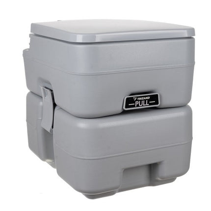 Trizand Draagbaar Campingtoilet - 20L Afvaltank - 12L Watertank - Grijs