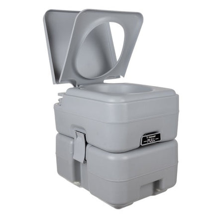 Trizand Draagbaar Campingtoilet - 20L Afvaltank - 12L Watertank - Grijs