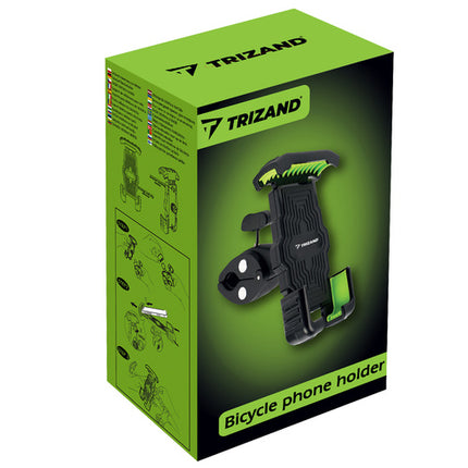 Trizand Anti-Shock Telefoonhouder - Universeel - Voor Fiets & Step - Zwart