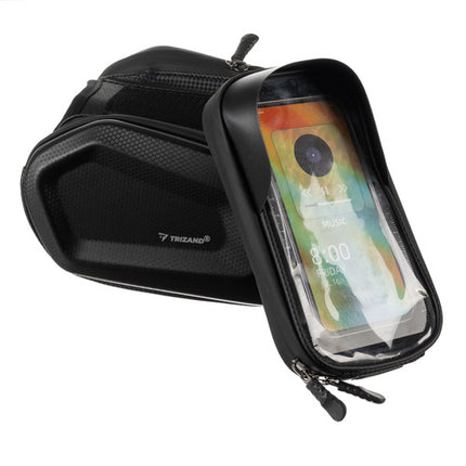 Trizand Frametas met Telefoonhouder - 2 Liter - Waterdicht - Zwart