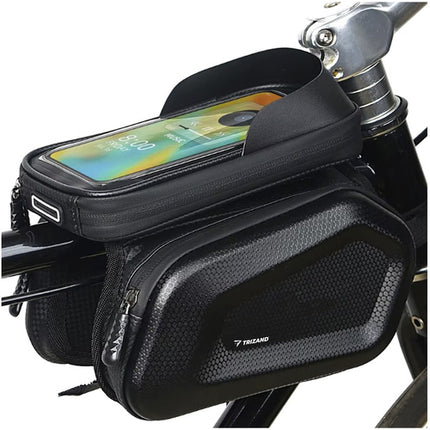Trizand Frametas met Telefoonhouder - 2 Liter - Waterdicht - Zwart