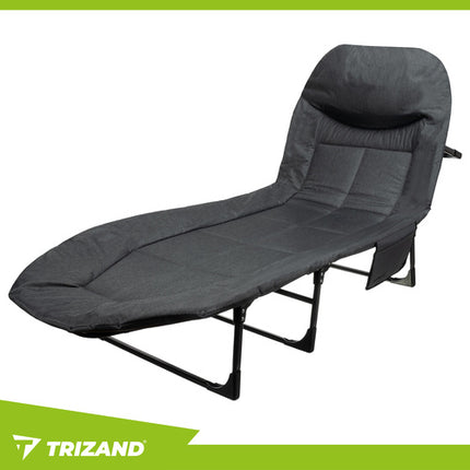 Trizand Opvouwbaar Veldbed - Inclusief Matras - 150 kg - Grijs/Zwart